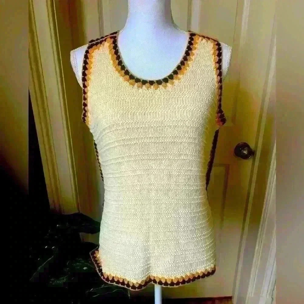 Boston Proper ladies crochet top. NWOT. Medium. Excellent condition. Cream - Picture 3 of 14